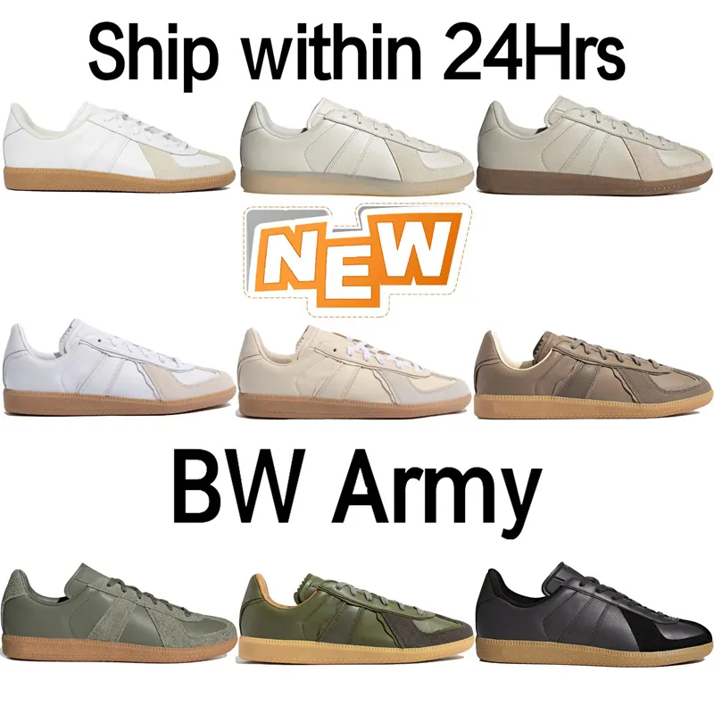 Nya män BW Armétränare Kvinnor Runningskor Wonder White Blue Black Olive Brown Green Light Tan Beige Designer Mens Trainer Womens Sneakers 36-45 US 5-11 US 5-11