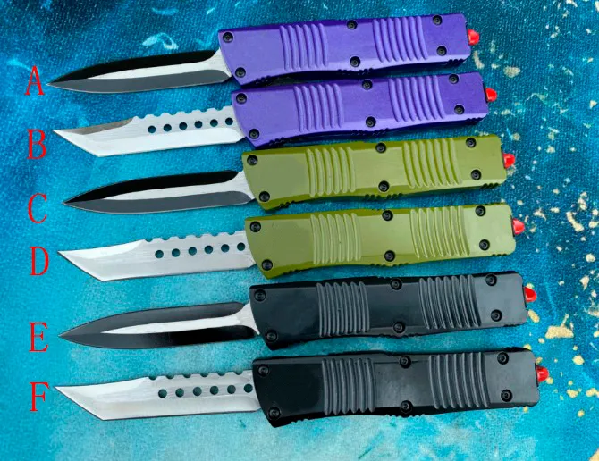 Micro tech Combat Automatic Knife D2 Blade Aluminum alloy Handle Camping Outdoor Hiking Self-defense Tactical Combat EDC Knives