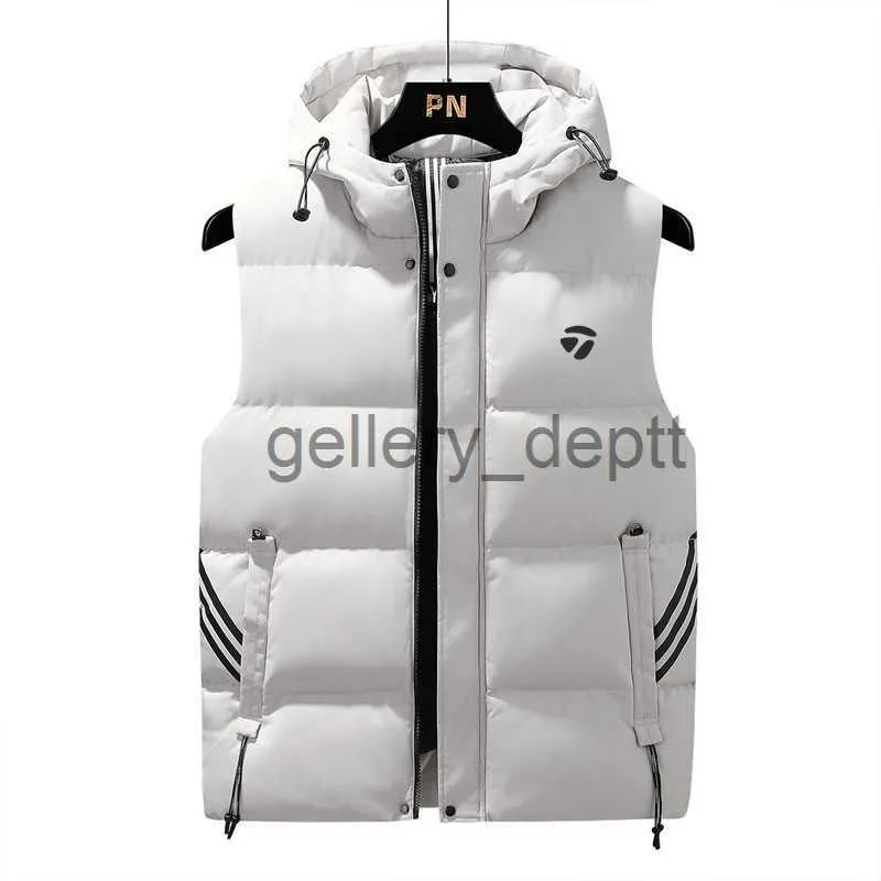 Damen Daunenparkas Winter Golfjacken Weste für Männer 2023 Daunenbaumwolle winddicht warm Golfbekleidung Weste mit Kapuze Herren neue Mode lose Jacke Mäntel J230922