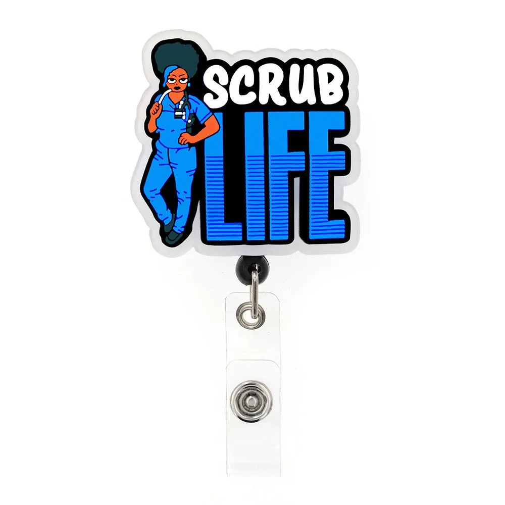 Fashion Key Rings Office Supply Medical Series Coffee Scrubs And Rubber Gloves Badge Reel Scrub Life Girl Worker Accessories Badge Holder