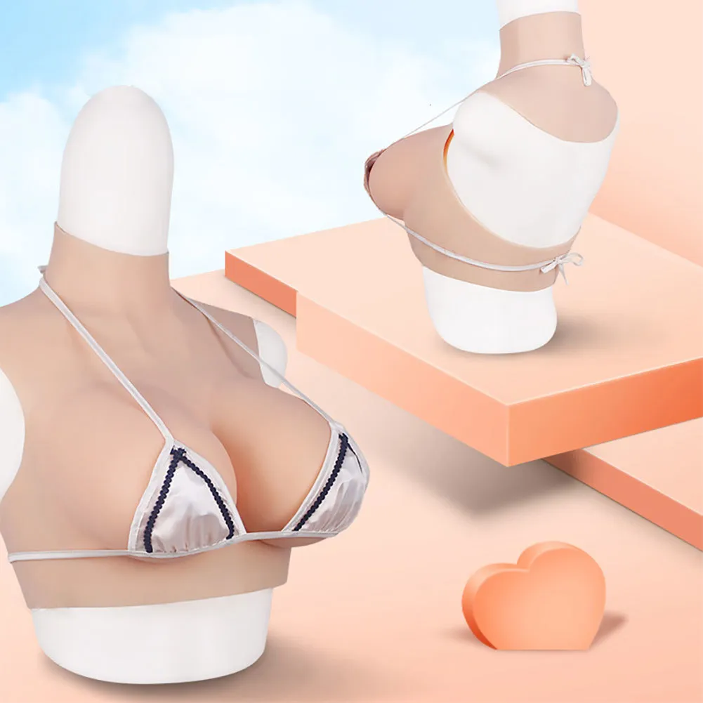 Breast Form Fake Boobs Half Body Suit Artificial Silicone Breasts