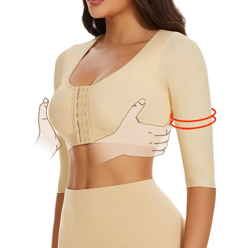 Braço shaper tops para mulheres braços flácidos compressão pós cirurgia frente clre sutiã recortado tanque superior shapewear volta apoio corpo 230921