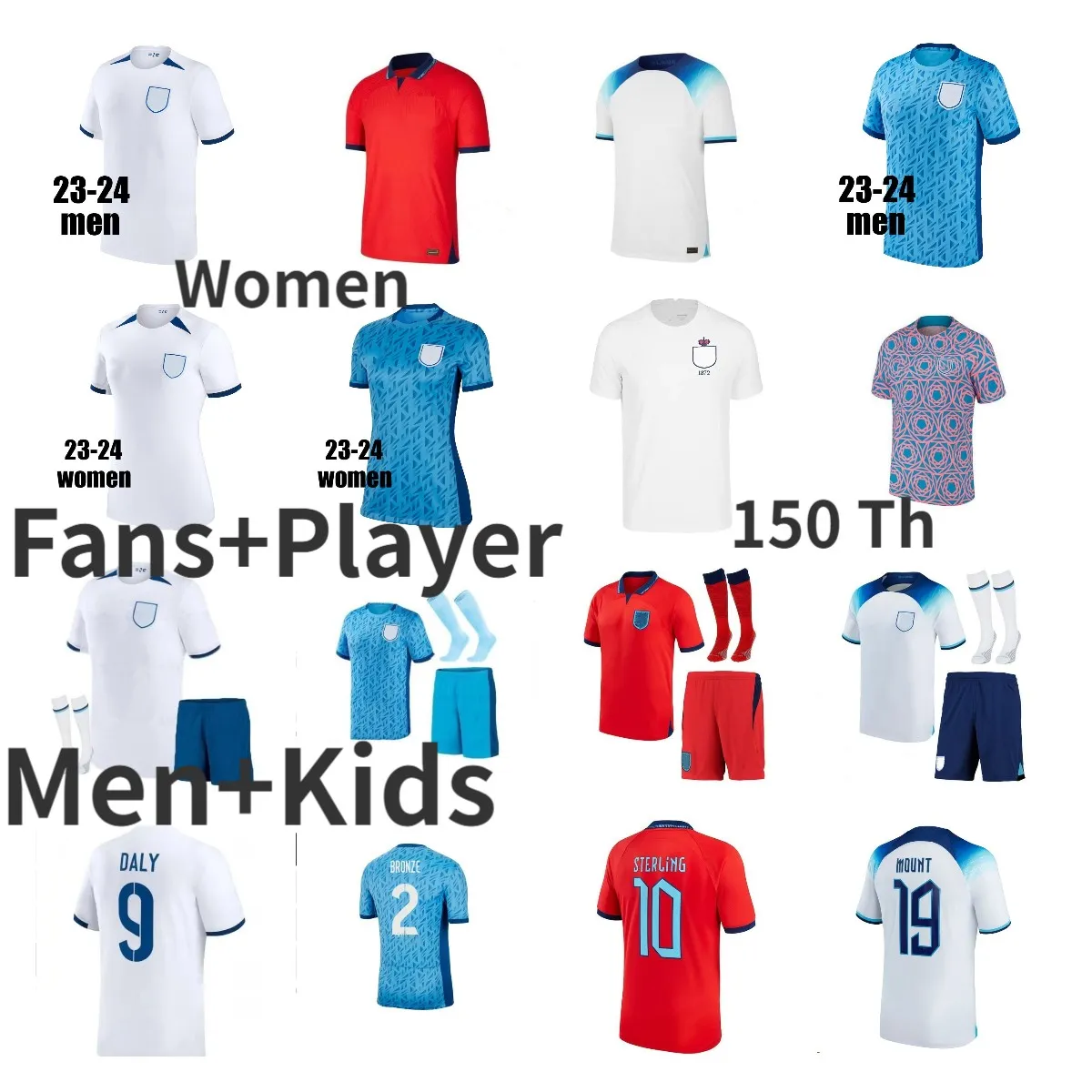 2023 SAKA FODEN Soccer Jerseys 150TH Pre Match BELLINGHAM RASHFORD 23