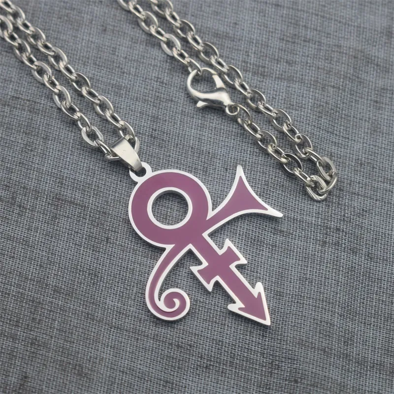 Prince Memorial Symbol Pendant Love Logo STEAMPUNK Collier en acier