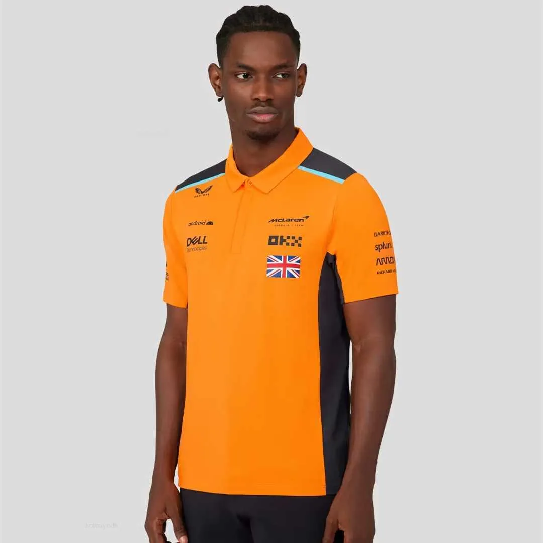 Herrt-shirts 2023 McLaren Replica Polo Shirt Lando Norris Formel 1 Officiell webbplats Senaste Hot Selling Polos F1 Team Polo Men's 3D T-shirt