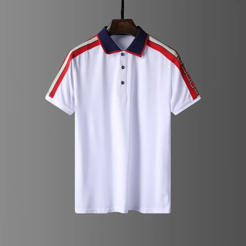 Super veste Summer Men's Polos Shirts Cotton Shirt Couleur Couleur Couleur courte Couchée Slim Breathable Men Streetwear Taille M - 3XL