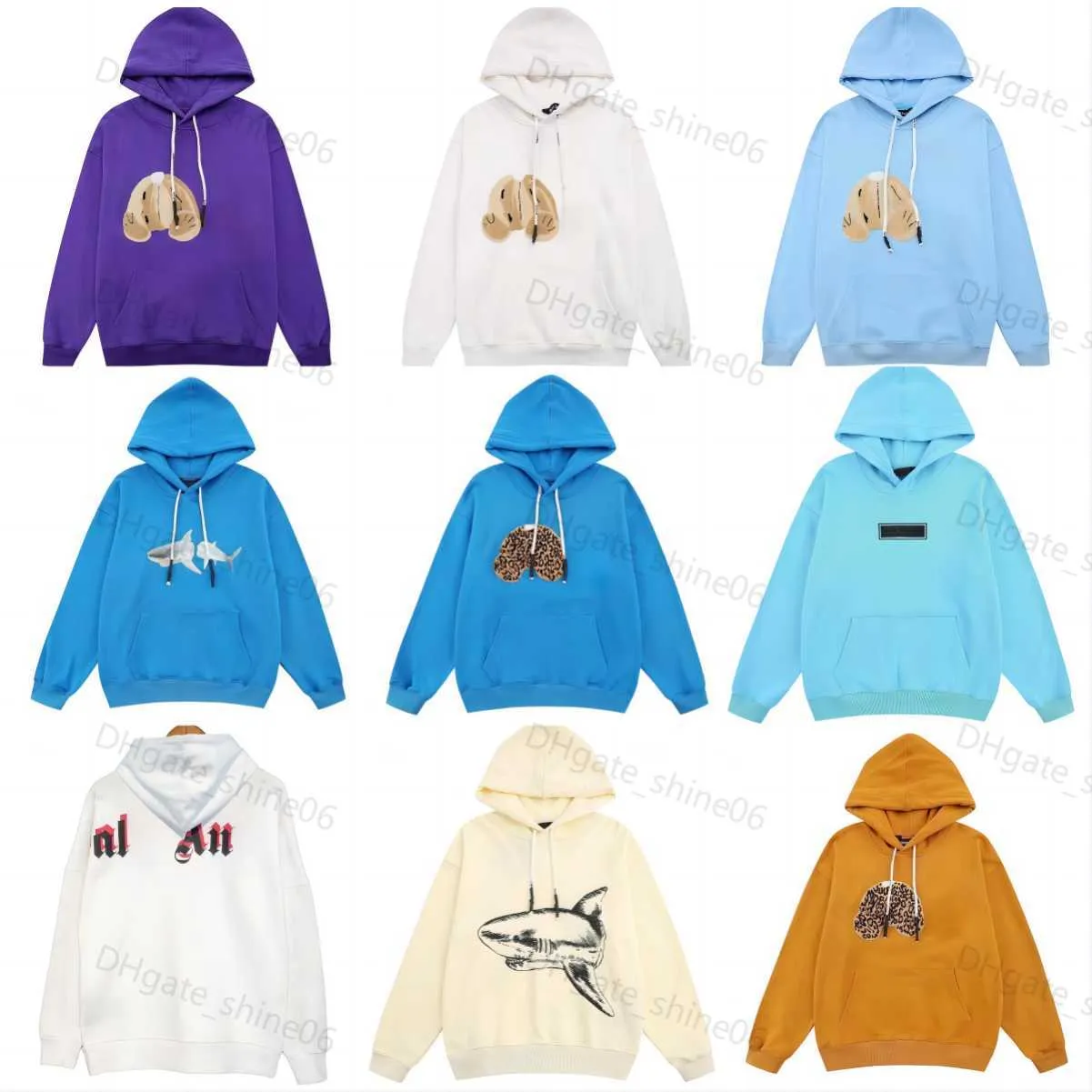 Designer de haute qualité de la marque de sweat à capuche de luxe Palms Angels Angel Hoody PA Vêtements Spray Lettre à manches longues Spring Summer T-shirt 100% coton YH