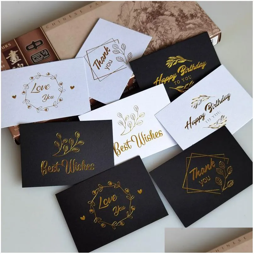 Autres fournitures de fête d'événement 100pcs cartes de voeux créatives mini mariage merci mes boîte-cadeau décoration carte d'anniversaire 20220830 E3 Dhcvv