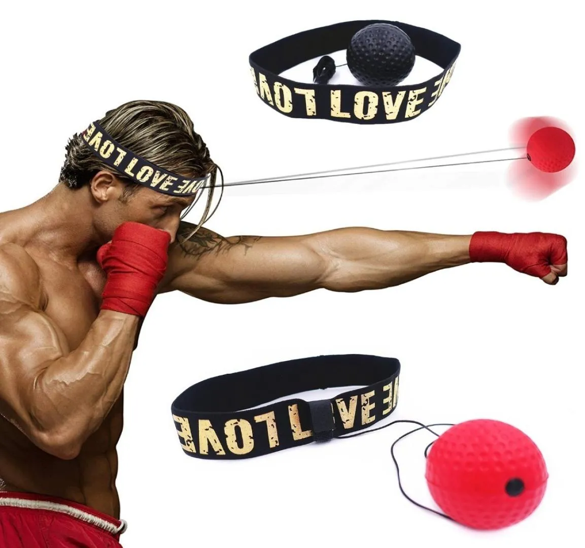 Boxing Reflex Speed Ball With Headband Mma Muay Thai Fight Ball Exercise Improving Speed Reactions Punch Boxing Training2595394