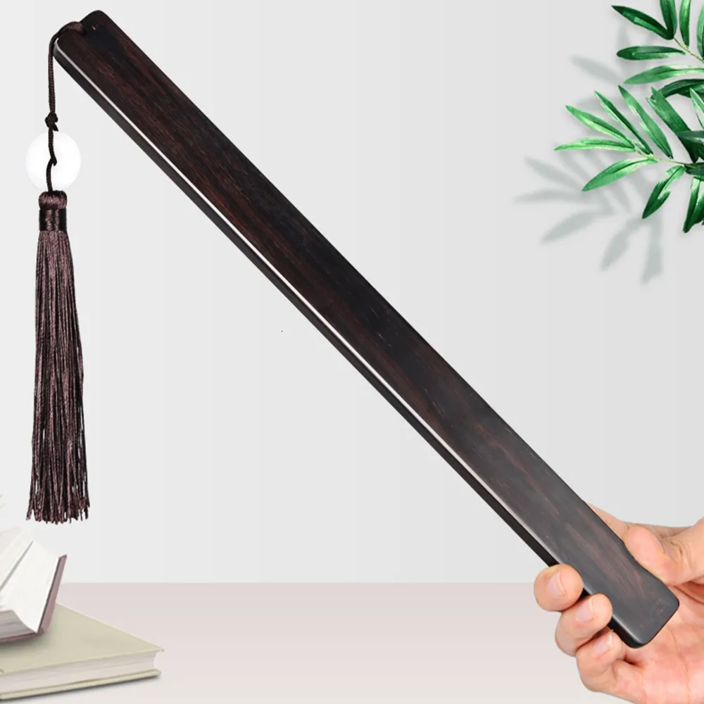 Piskar Crops Ebony Wood Solid Wood Paddel Whip Handmased Deluxe Riding Crop Whip Bat Horse Whip med TASSELS 230921