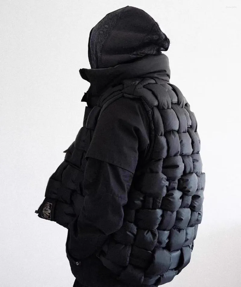 Men's Vests 2023 KAPITAL Pure Cotton Insulation Double-sided High Collar Woven Vest WY766_voghion.com