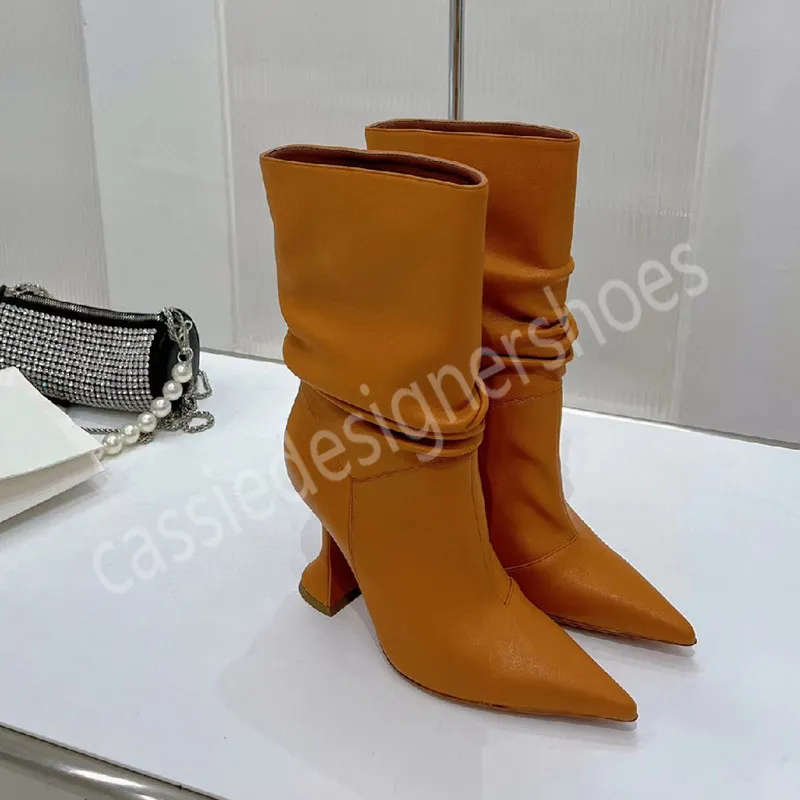 AMINA Kobiety Krótkie buty projektantka Kobiety Mid Calf Western Boots Flat Zwiększone obcasy swobodne zamszowe kowbojki kowbojki paski na paniesowe buty obuwia buty