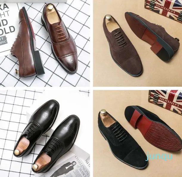 Повседневная обувь высшего качества, коричневые, черные оксфорды для делового офиса