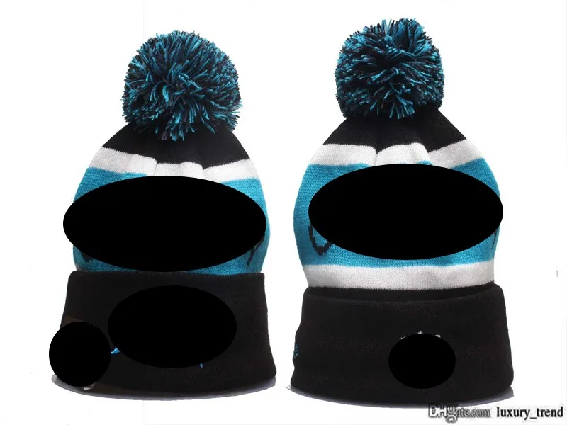 Carolina''Panthers'' Bommelmützen Baseball Ball Caps 2023-24 Modedesigner Bucket Hat Grobstrick Faux Pom Beanie'' Weihnachtsmütze