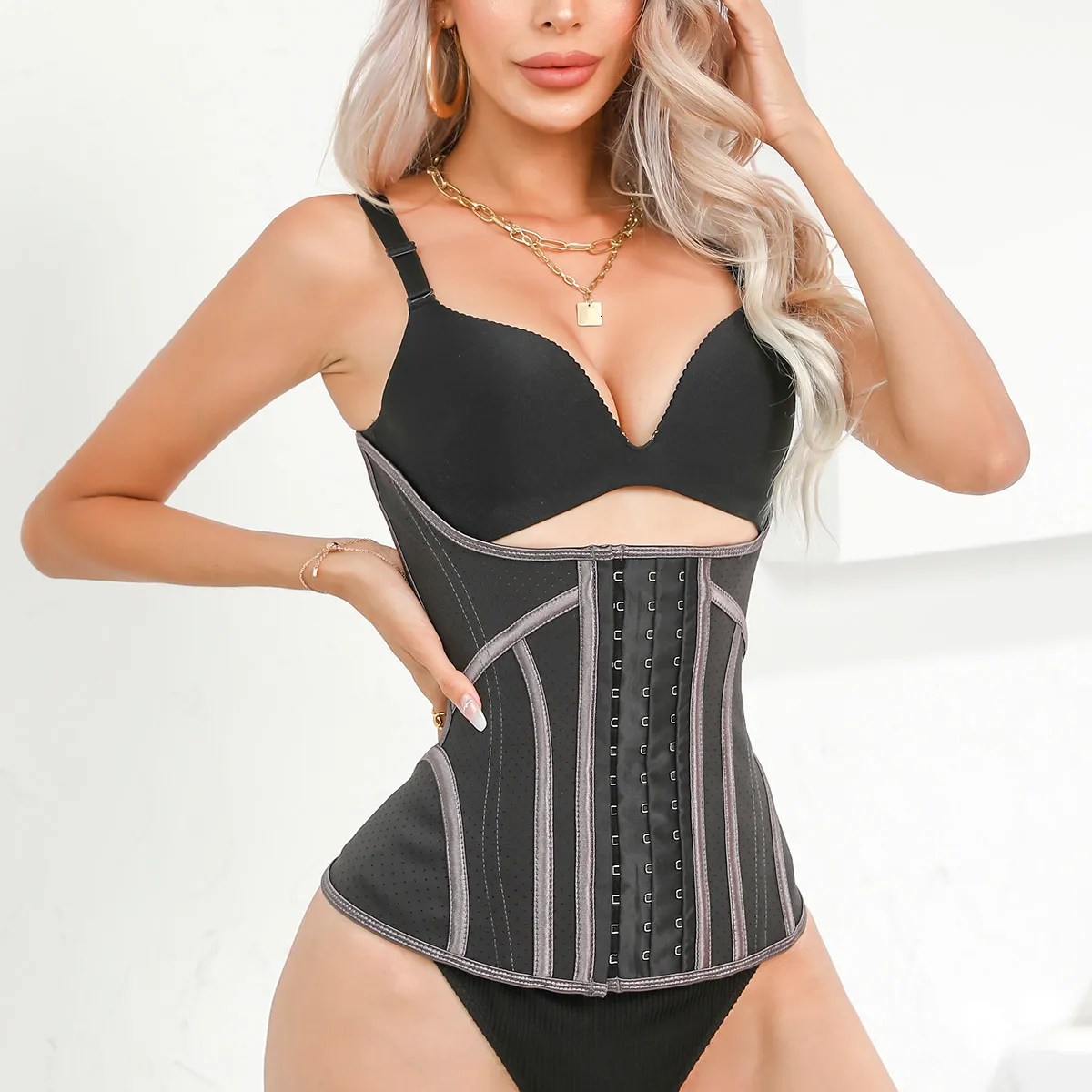 Smer -shaper lateksowy Trener Trener Trener Corset Body Shapewear Kobiety płaski brzuch odchudzanie pochwa fitness Zajnik Fajas Colombianas 19 stalowa kość 230921