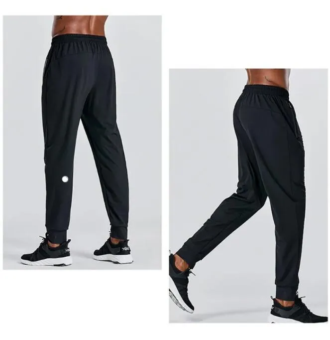 LL Men's Jogger Long Pants Sport Yoga Outfit Outdoor City-Sweat Yogo Gym Pockets LL Sweatpants Trousers Mens Casual Elastic Waist fitness LU