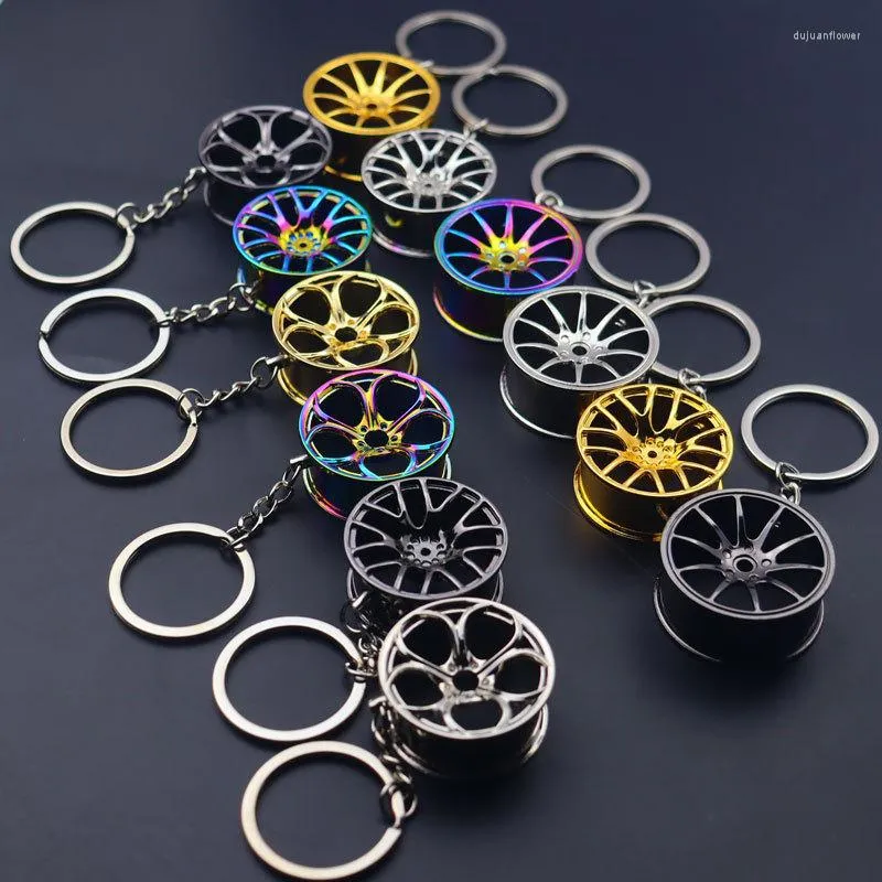 Брелки, 1 шт., модный металлический автомобильный модифицированный брелок с колесом для мужчин, 3D моделирование, красочные автозапчасти, модель, кулон, брелок, подарок