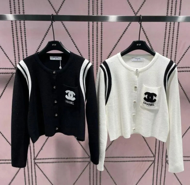 Women s Casual Luxury Brand CC Designer Short Sweaters Soft and Warm Knit Sweaters for Women