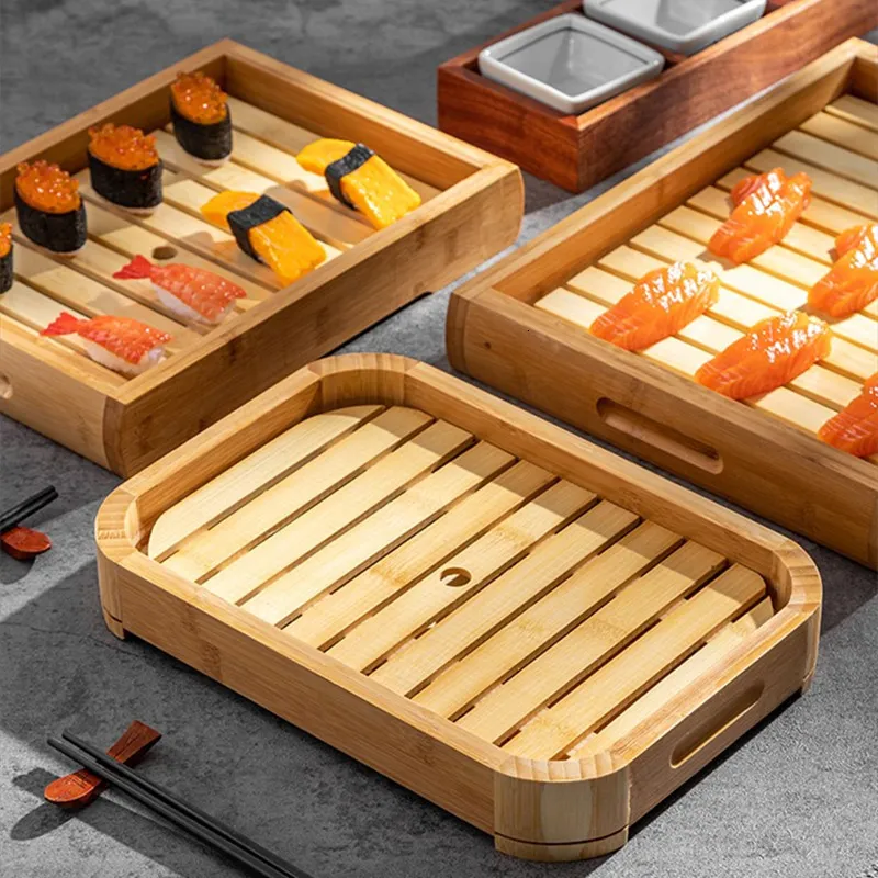 Strumenti per sushi Contenitore per frutti di mare in bambù Piatto per gamberetti Piatto per ristorante Sashimi Ice 230922