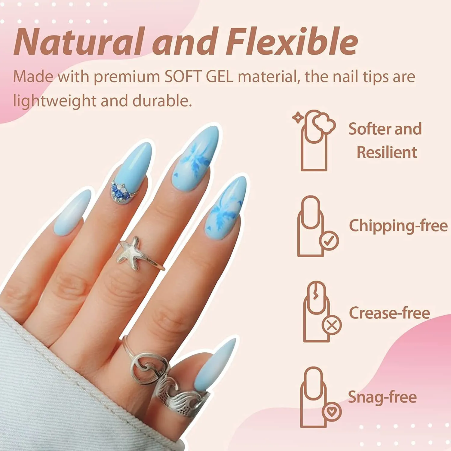 Light Orange Artificial Nails Full Nail Extension Kit, For Personal,  Packaging Size: 18 Pieces at Rs 350/piece in Amritsar