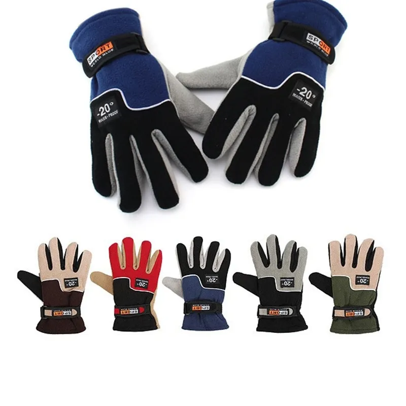 Gants d'hiver antidérapants en polaire thermique pour homme et