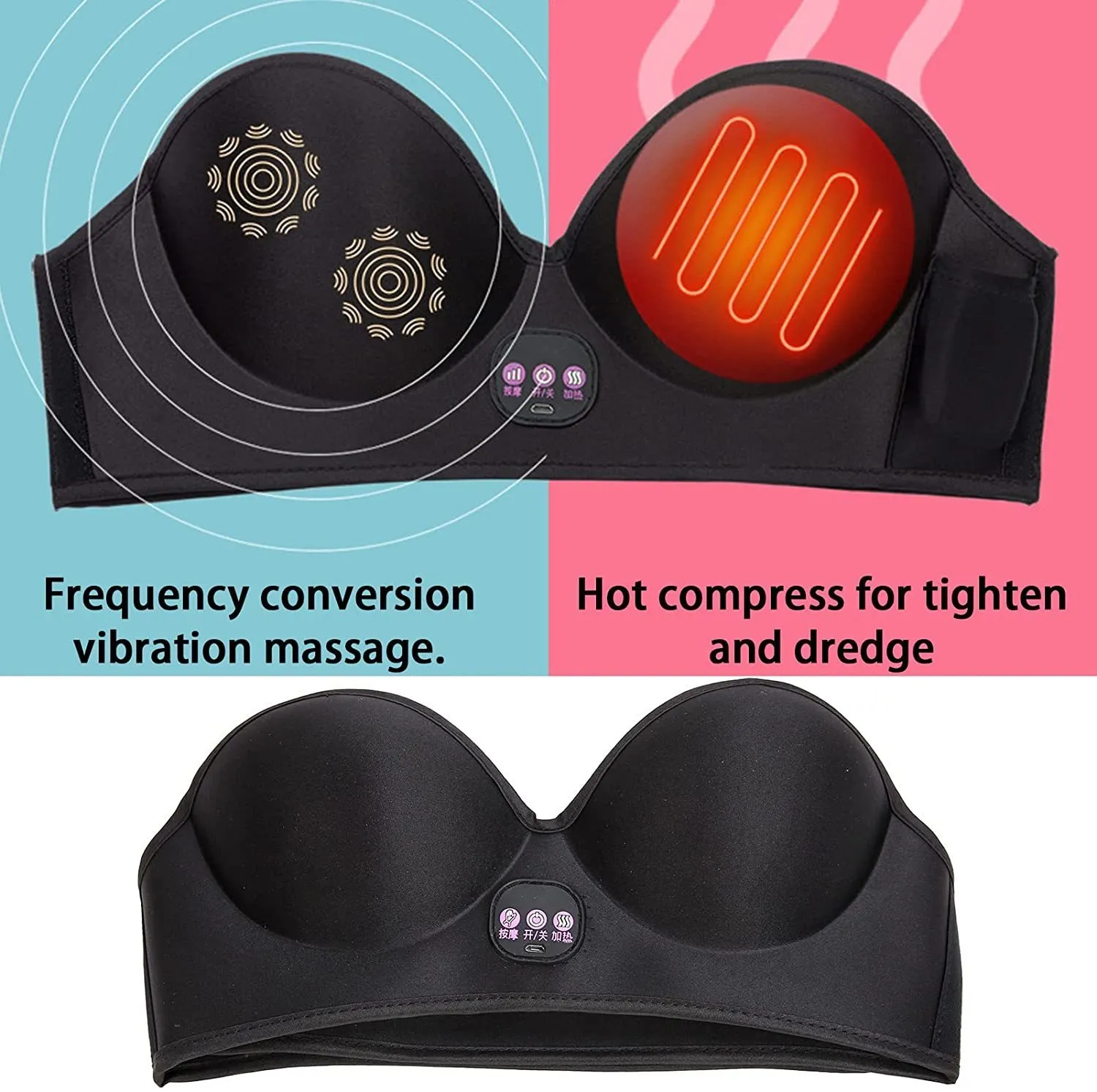 Other Massage Items Electric Breast Massage Bra Infrared Heating