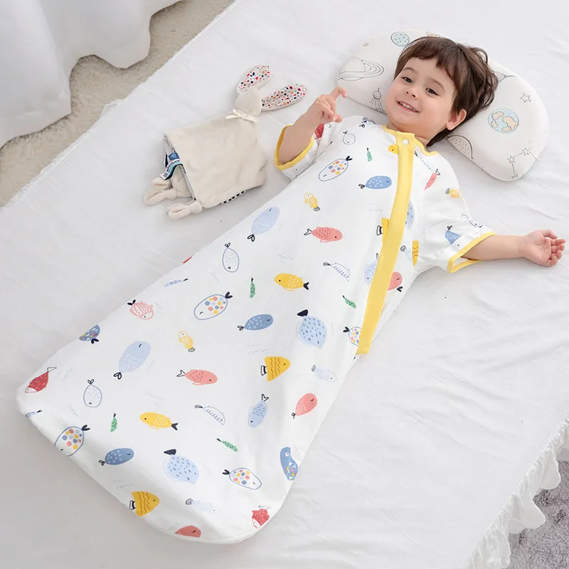 Sacos De Dormir Primavera Verano Bebé Saco De Dormir Mangas Desmontables  Transpirable Puro Algodón Gasa Nacido Saco De Dormir Bebé Anti Patadas  230923 De 12,11 €