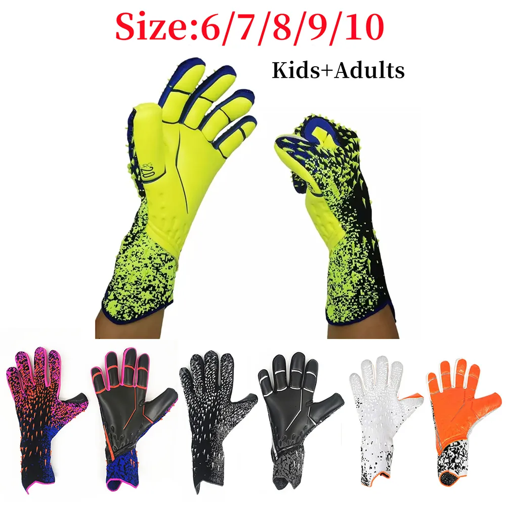 Sports Gloves Professional Goalkeeper Gloves Adults Kids Football Latex Thickened Protection Goalkeeper Soccer Sports Football Goalie Gloves 230922