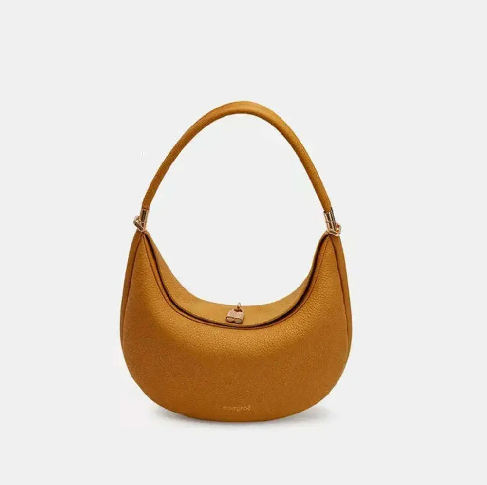 Songmont Luna Bag Luxury Designer Underarm Hobo Shoulder Half Moon Leather Purse Clutch Påsar Handväska Crossbody Premium Touch Bag
