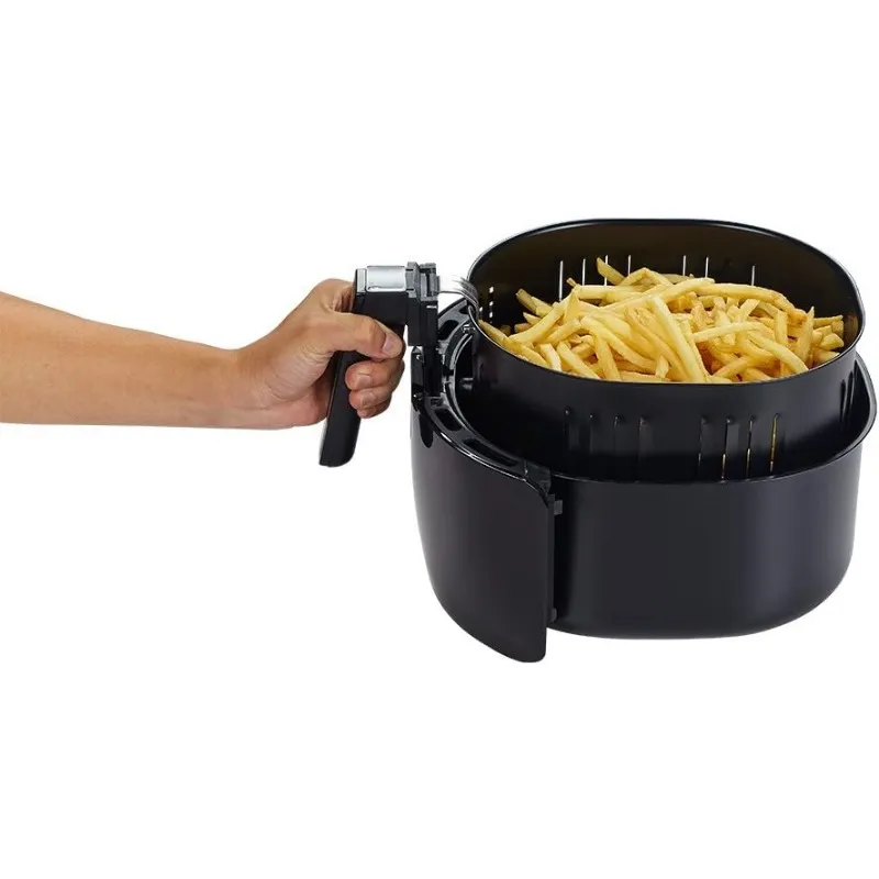 DUTRIEUX elettrodomestici da cucina friggitrici ad aria 1700-Watt 5,8-QT Friggitrice ad aria digitale 8 in 1 con ricettario, friggitrici ad aria in offerta Nero