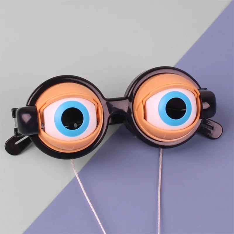 Novidade Jogos Engraçados Prank Óculos Brinquedos Horror Eyeball Droping Óculos Crazy Eyes Toy para Halloween Chrismas Party Gift 230923