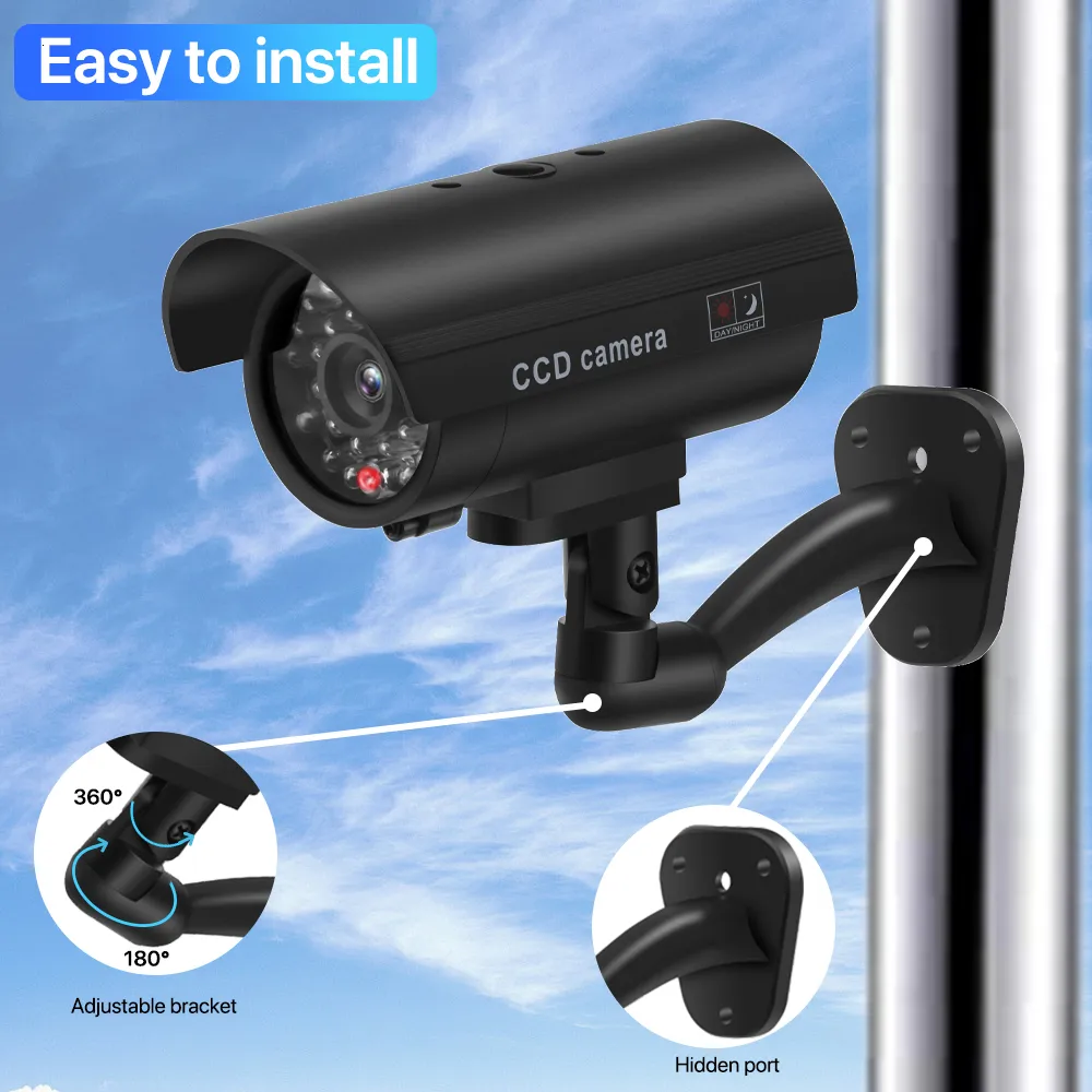 Caméras IP Extérieure Fausse Caméra Moniteur De Lumière LED Rouge  Simulation De Sécurité Factice CCTV Surveillance Balle Intérieure 230922 Du  14,78 €