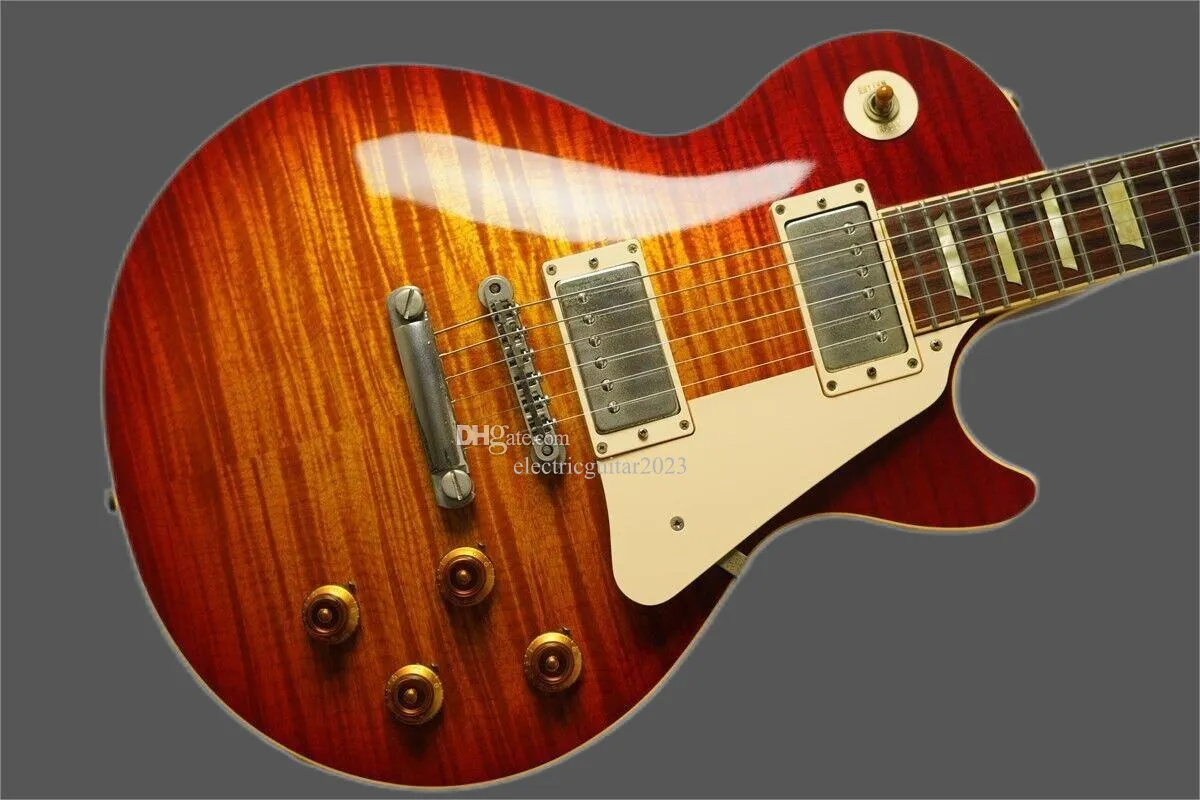 Kiraz Sunburst Maple Elektro Gitar, 80F ELECT GİTAR, resim ile aynı