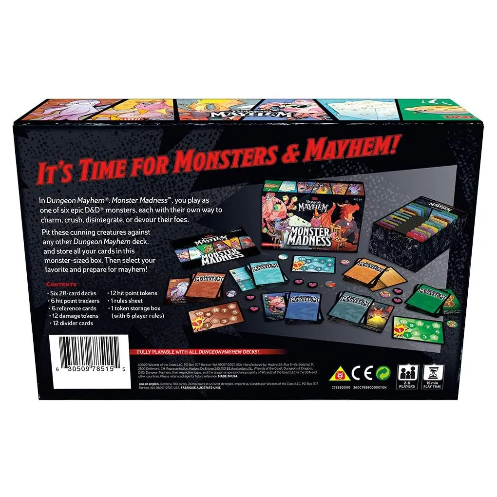 High Quality Wholesale Cheap Dungeons & Dragons Board Game D&D Dungeon Mayhem Monster Madness Action Packed Card Game for Family Kids Teens Adults