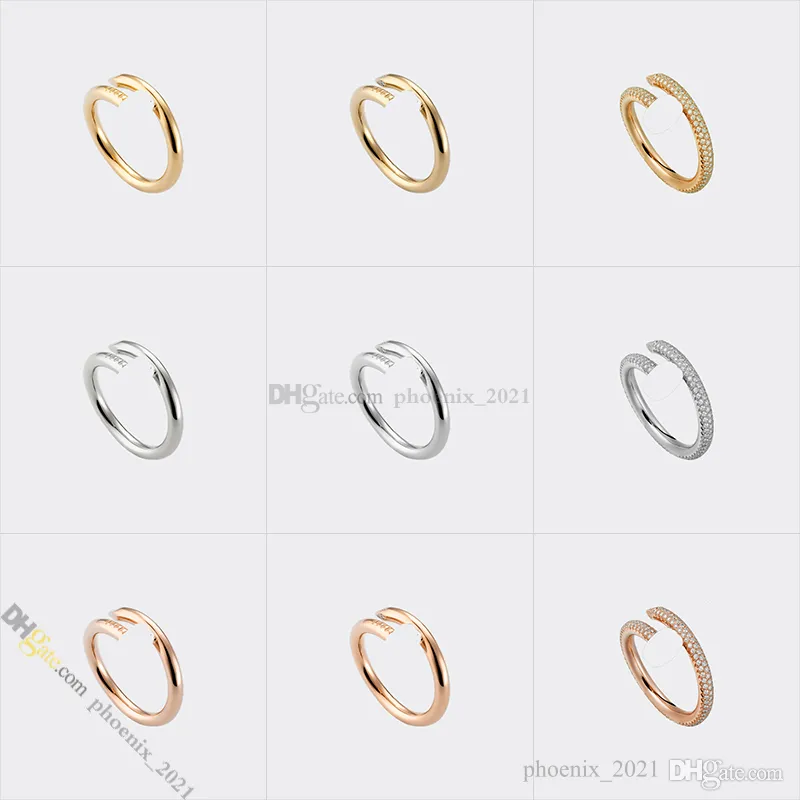 Jewelry Designer for Women Designer Ring Nail Ring Titanium Steel Rings Gold-Plated Never Fading Non-Allergic,Gold,Silver,Rose Gold, Store/21621802