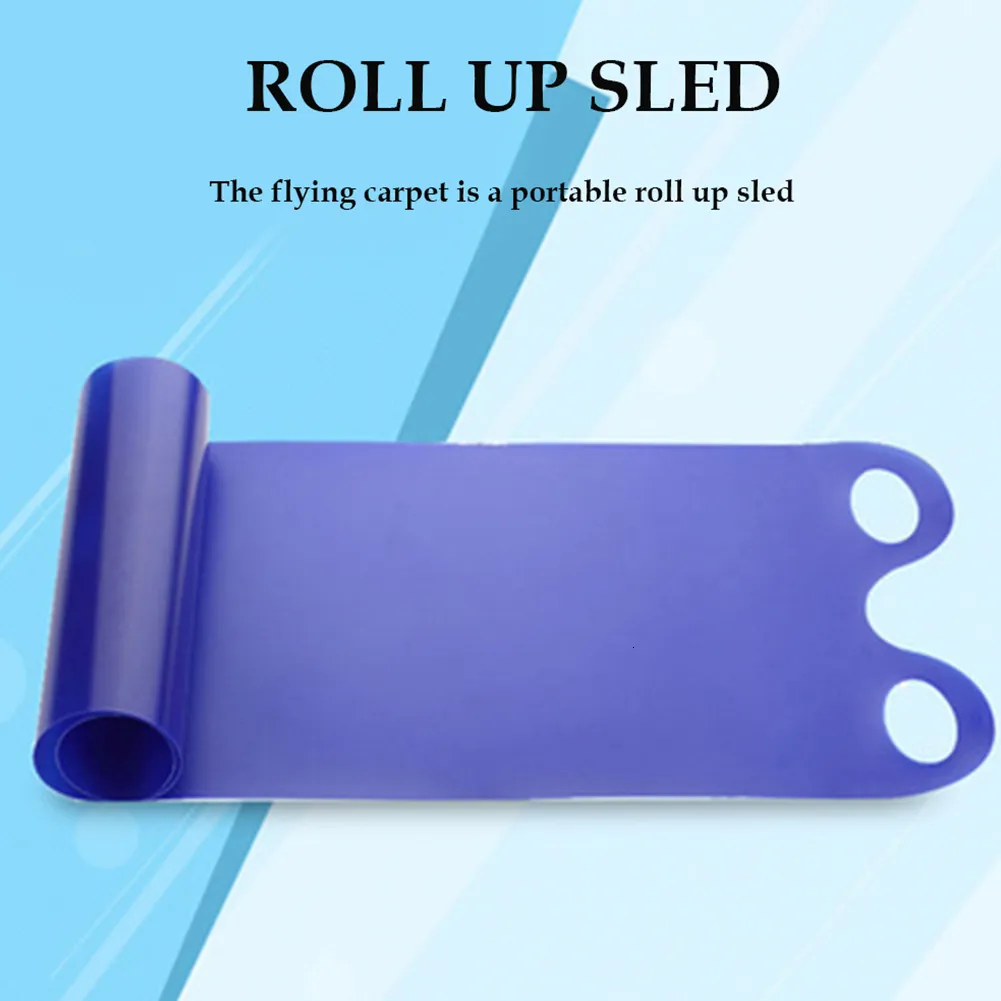 Snow Carpet Sled,Beach Sled Roll Up Flying Carpet Sled, Lightweight Snow Sledge Portable Snow Rolling Slider For Children Adult, 53x18 Inches (Blue), Snow Sleds - Canada