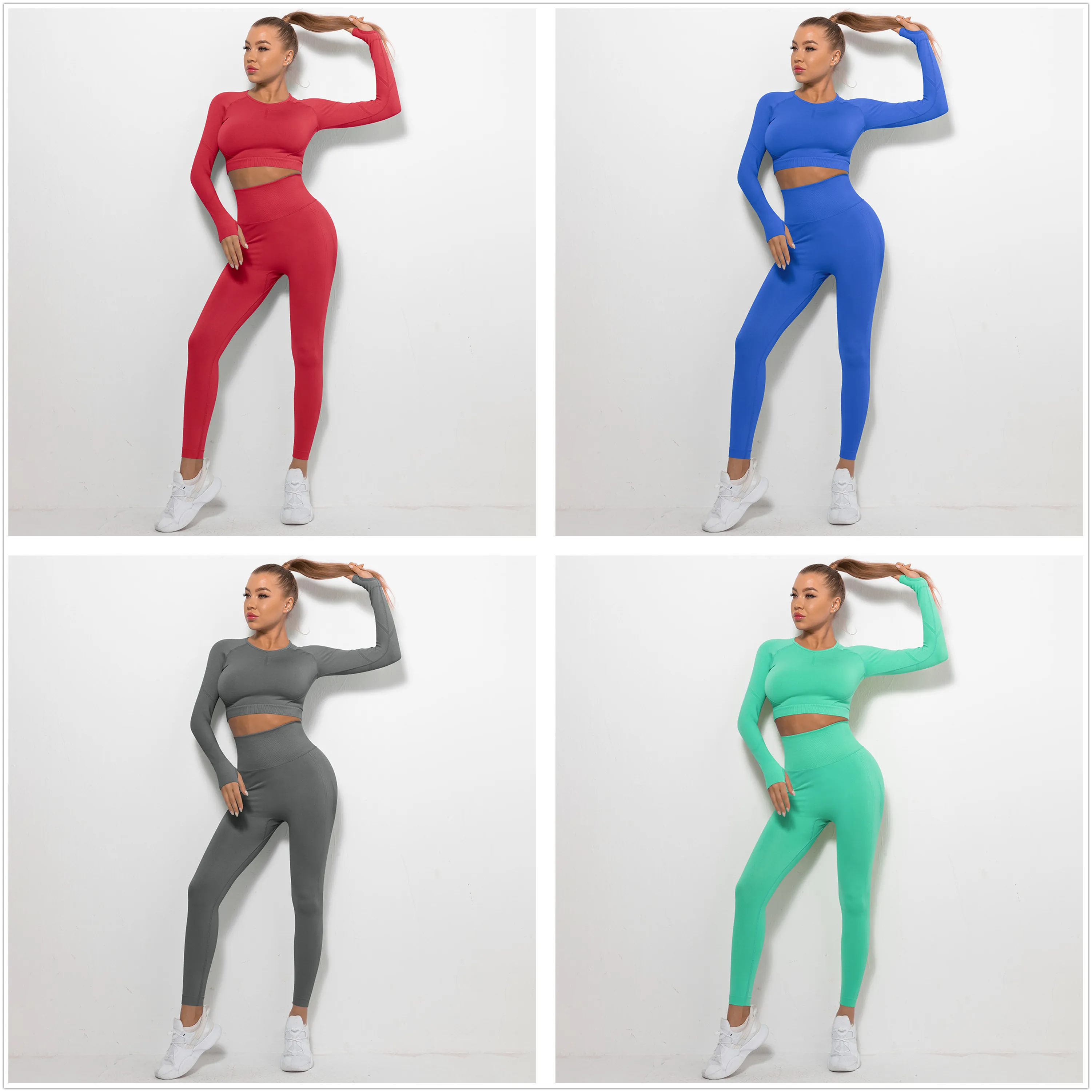 2023 nuovo designer moda senza cuciture maglia slim-fit ascensore anca umidità che assorbe il sudore sport fitness indossare indietro reggiseno fitness sexy tuta yoga femminile