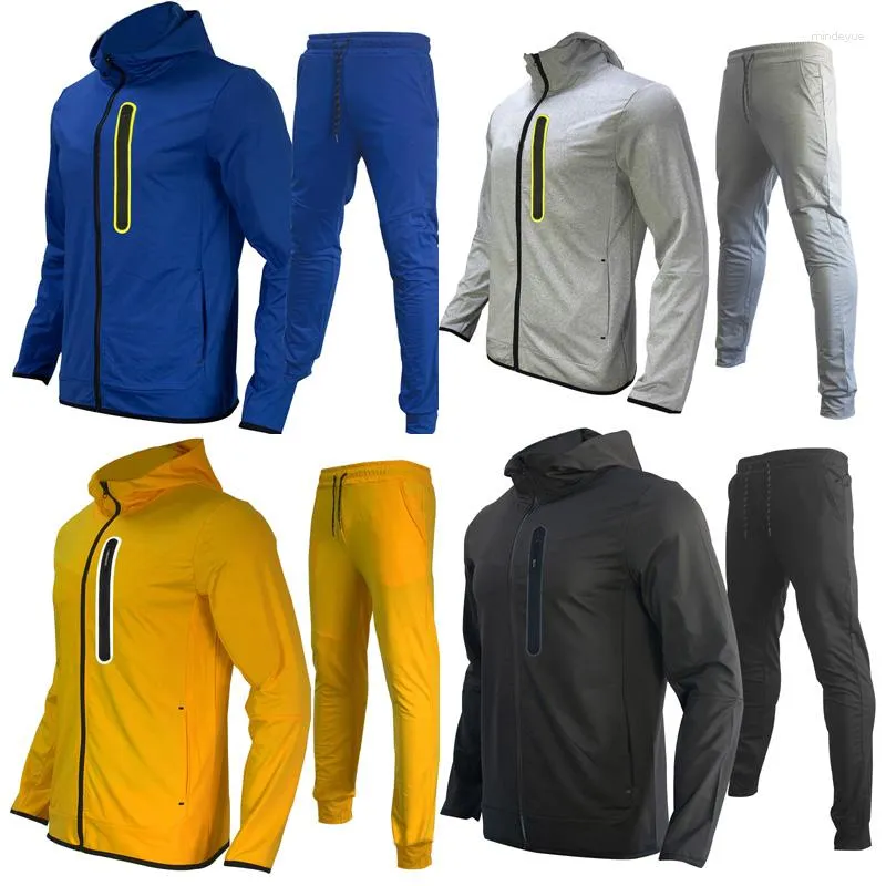 Tute da uomo 2023 Tute da ginnastica Tuta da ginnastica in cotone poliestere tecnico Tuta da jogging Pantaloni sportivi unisex e felpa con cappuccio Set Tuta da basket