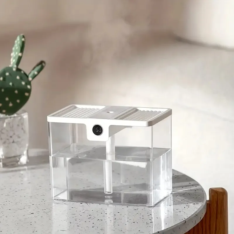 1PC. Nowy design ultradźwiękowy nawilżacz powietrza, dyfuzor aromatów USB, wyświetlacz LED do domu w hotelu Bezpieczeństwo, małe biurko Cool Mini Humidifier z kolorowym światłem nocnym