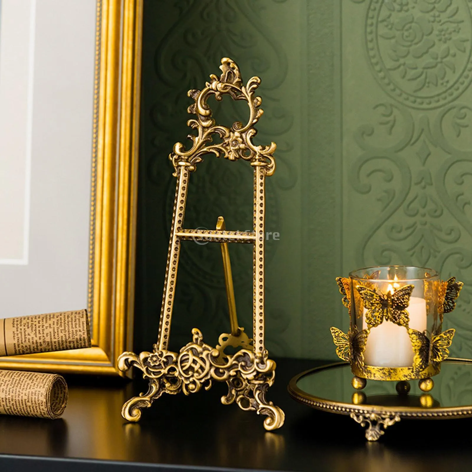 Antique Brass Dish Washing Up Plate Rack Bench Top Dish Rack