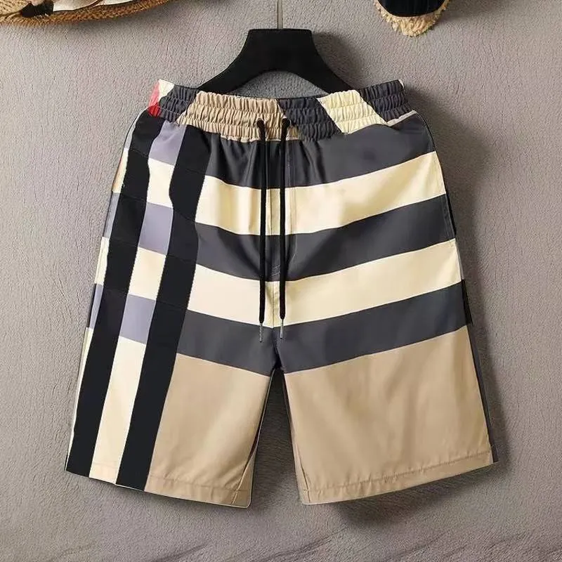 Herr- och kvinnors designer Shorts Summer Casual Street Wear Snabbtorkning Baddräkt Plaid Randig Print Beach Resort Beach Pants Asiatisk storlek M-3XL