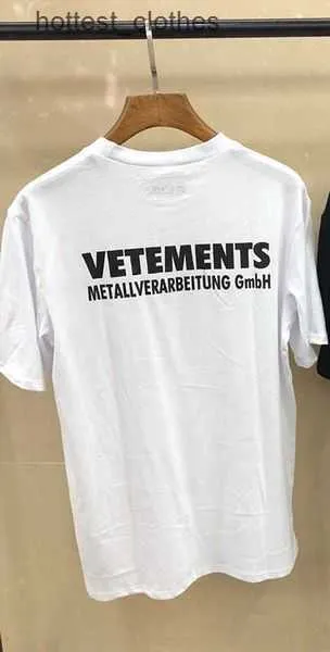 Vetements T-shirts najwyższej jakości T-shirt Mężczyźni Kobieta Kobiety z krótkim rękawem Duży tag Hip Hop Loose Casual Hafdery Tees Black White Top x0726 3 Gylr