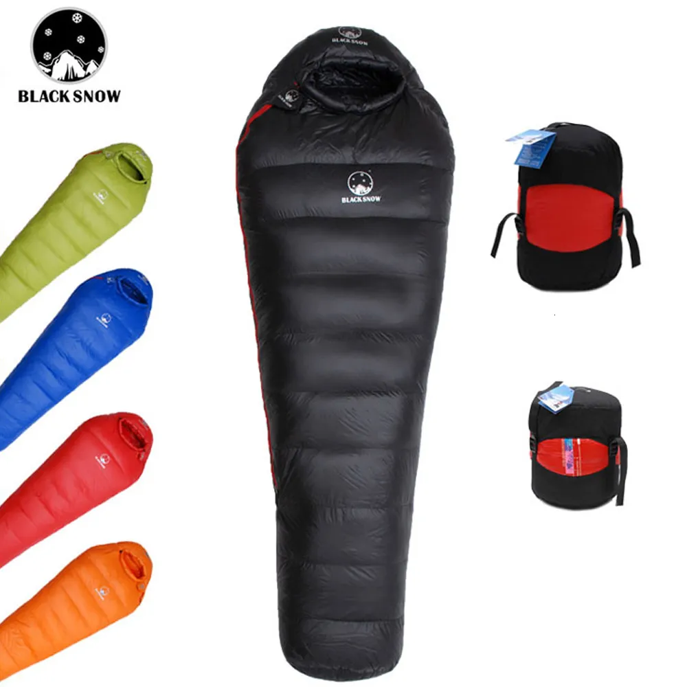 Sleeping Bags Camping Bag Very Warm White Goose Down Adult Mummy Style Sleep 4 Kind of Thickness for Autumn Winter Outdoor Travel 230922