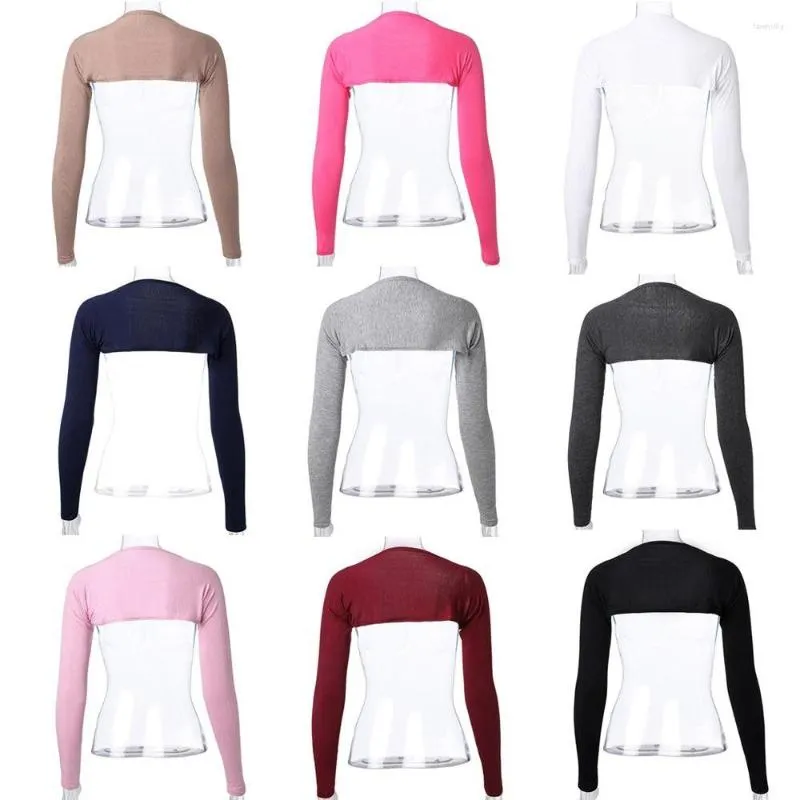 Sjaals Hemd Armmouwen Sjaal Islamitische Lange Schouder Zachte Modale Crop Top Hijab Accessoires Rekbare Hoes Bolero Dames