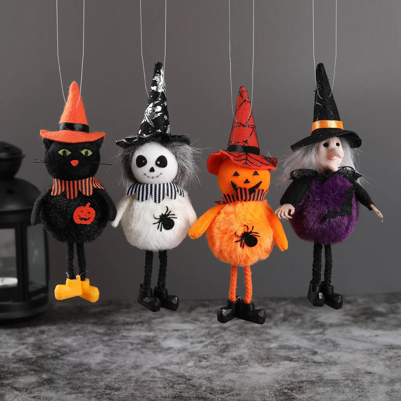 Pluche poppen Halloween pluche pop hanger Ghost Festival Pompoen Heks Ornamenten Spookhuis Decoratie Props Halloween Party Decoraties 230922