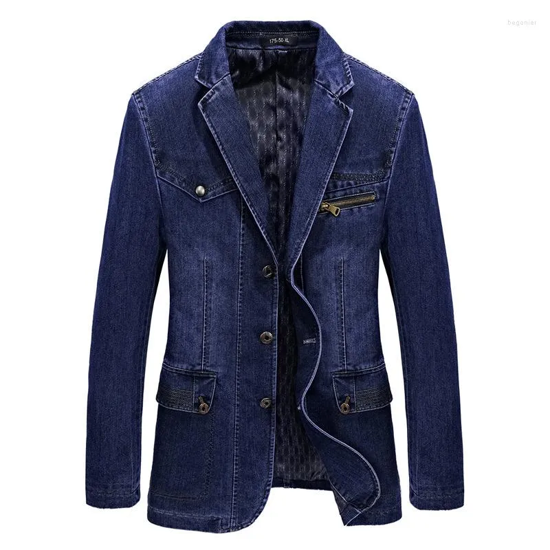 Men's Jackets Blazer Jacket Men Jeans Windbreaker Cotton Denim Military Coat Chaqueta Hombre Outerwear&Coats