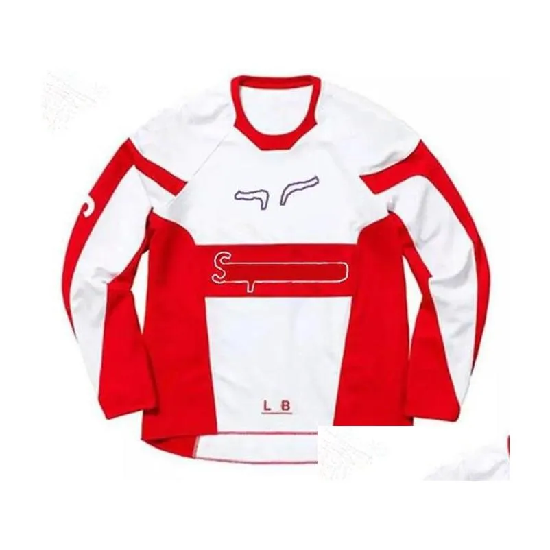 Motorcycle downhill jersey long sleeves, motocross polyester quick-drying T-shirt, the same style is customized