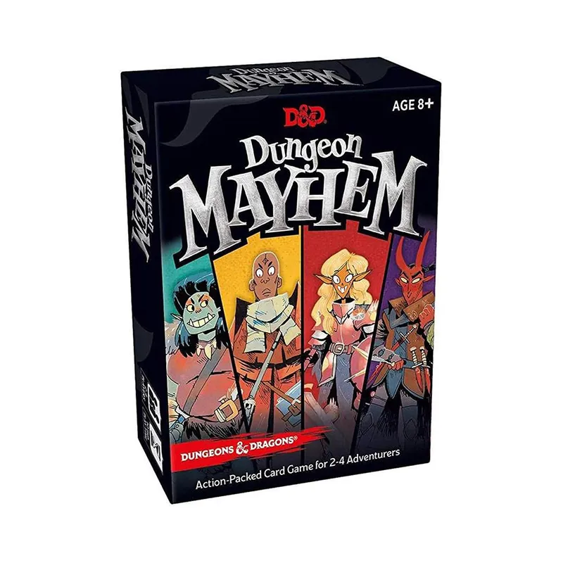 High Quality Wholesale Cheap Dungeons & Dragons Board Game Wizards of The Coast Dungeon Mayhem Base Game 120 Cards Game for Kids Teens Adults