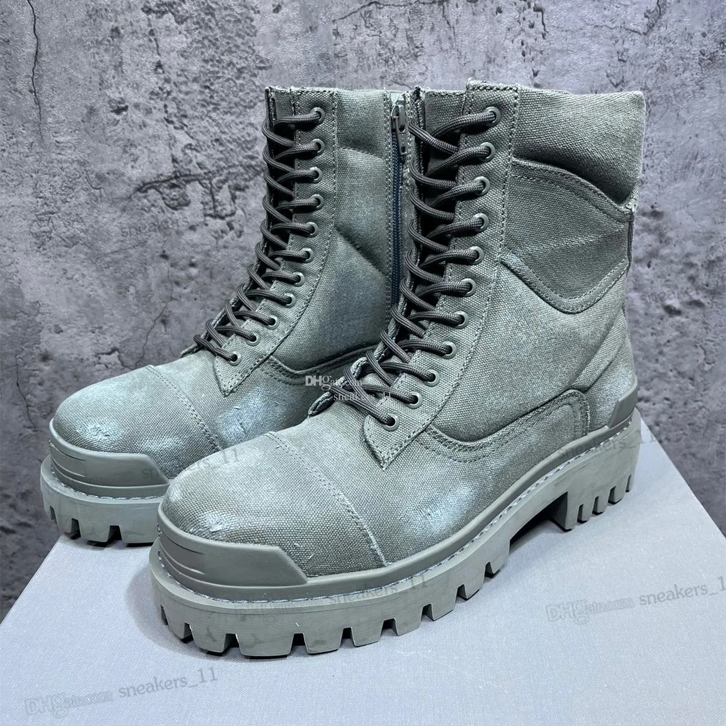 Balenciaga combat strike boots green