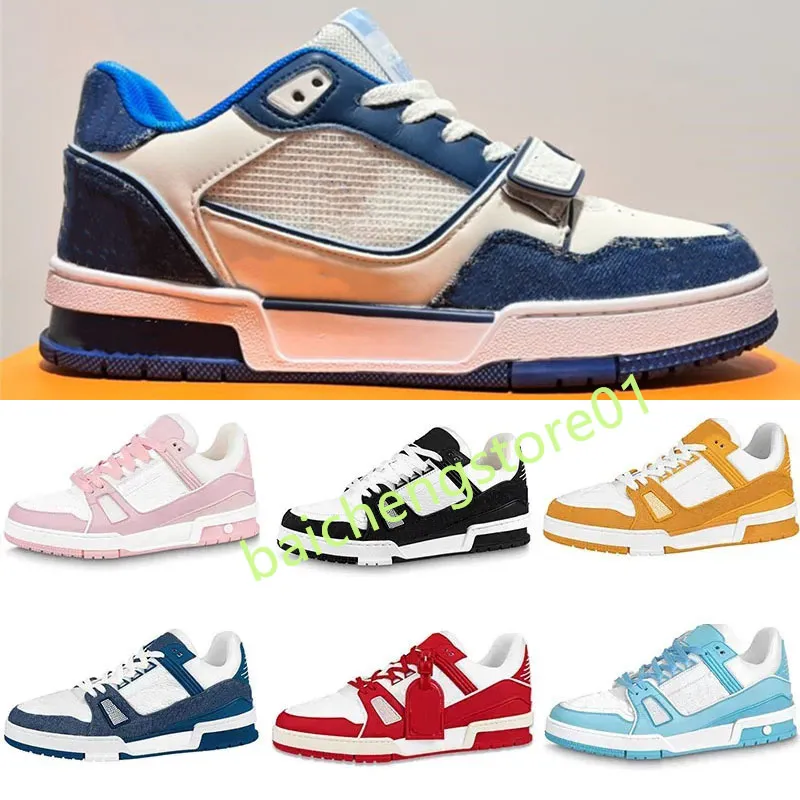 2023 Designer Sneaker Virgil Trainer Scarpe casual Pelle di vitello Abloh Bianco Verde Rosso Blu Lettera sovrapposizioni Piattaforma Sneakers basse Taglia 36-45 L4